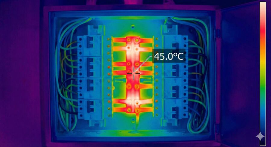 Análise termográfica de quadro elétrico